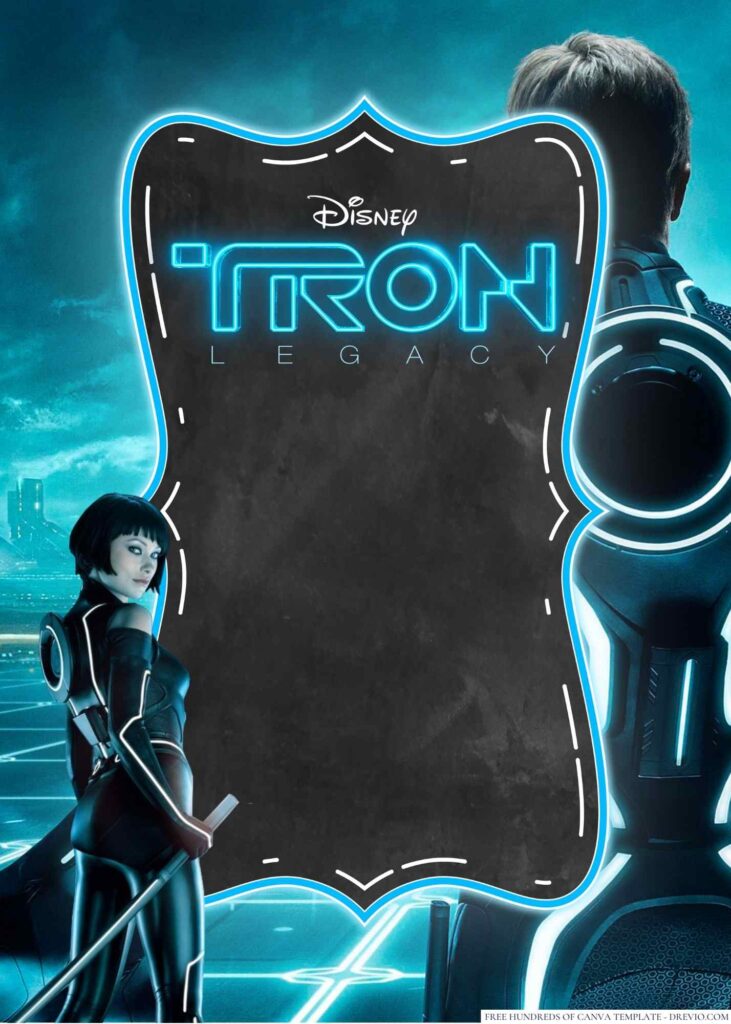 Invitation Template of 22+ Tron Legacy Canva Birthday Invitation Templates 10