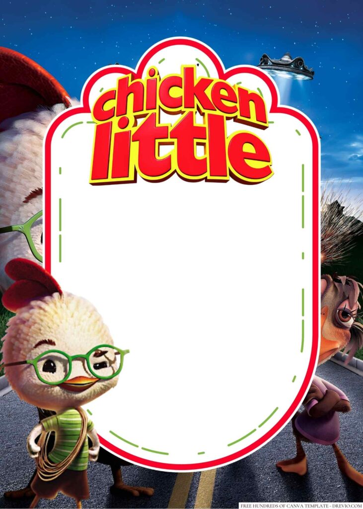 Invitation Template of 22+ Chicken Little Canva Birthday Invitation Templates 11