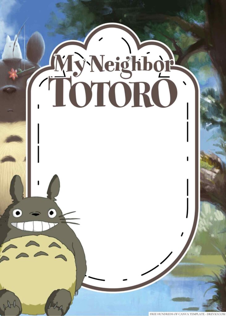 Invitation Template of 22+ My Neighbor Totoro Canva Birthday Invitation Templates 10