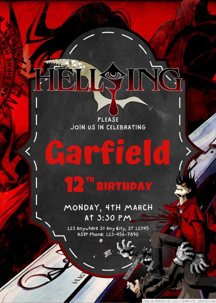 Hellsing Birthday Invitation