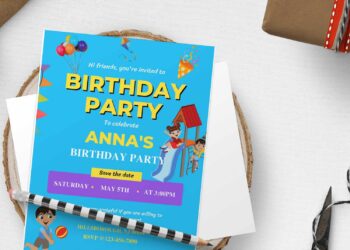 (Free Editable PDF) Playground Birthday Invitation Templates