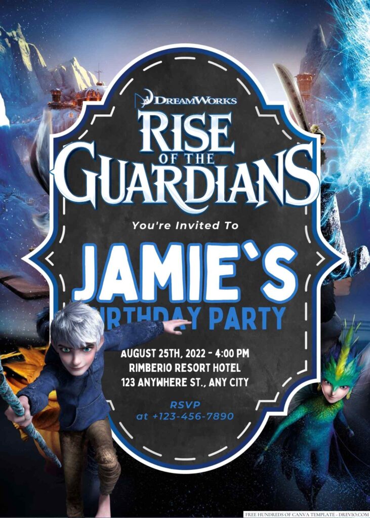 Rise of the Guardians Birthday Invitation