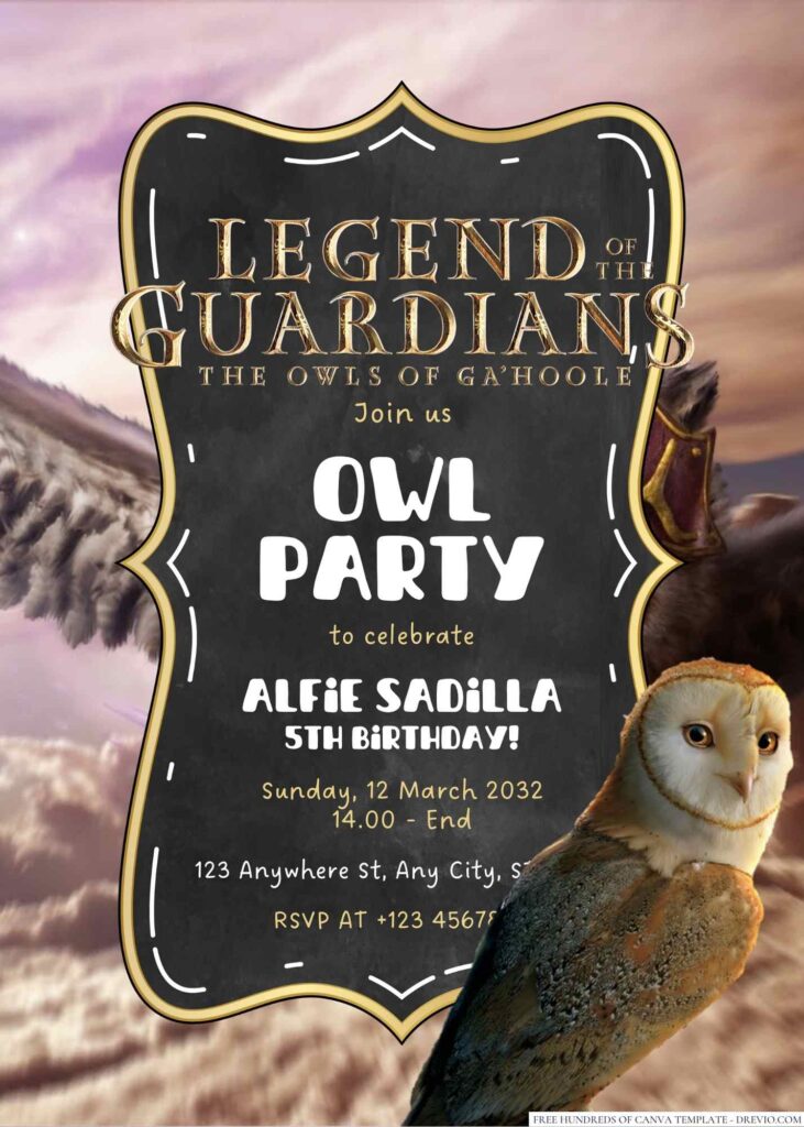 Legend of the Guardians: The Owls of Ga'Hoole Birthday Invitation