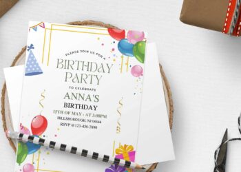 (Free Editable PDF) Lovely Kids Birthday Party Invitation Templates