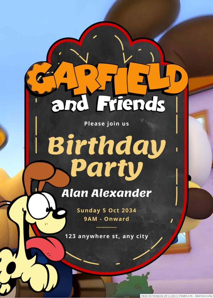 Odie Birthday Invitation