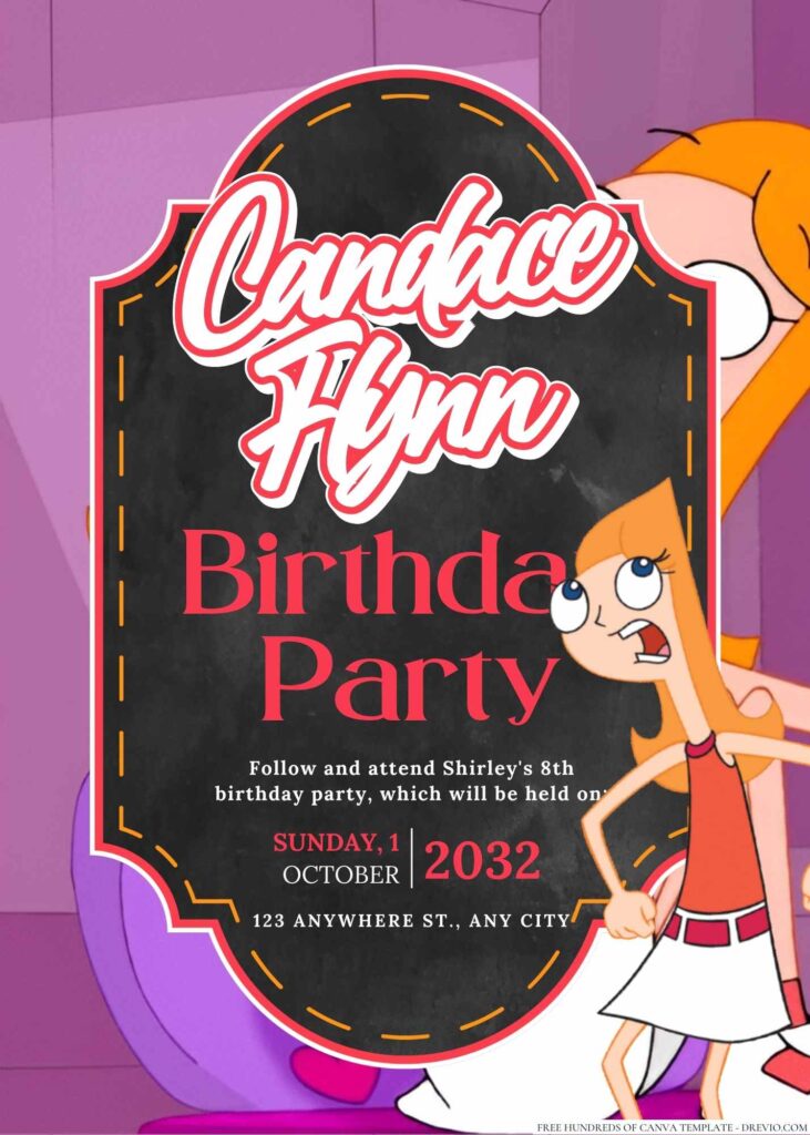 Candace Flynn Birthday Invitation