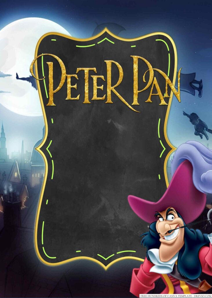 Invitation Template of 20+ Peter Pan Canva Birthday Invitation Templates 2