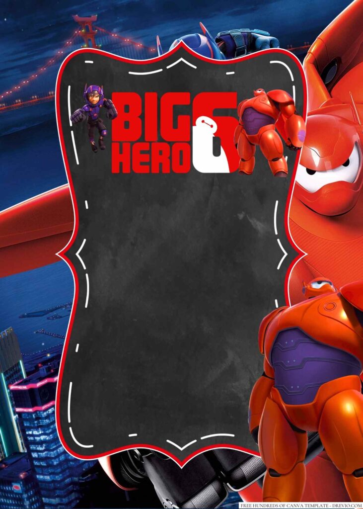 Invitation Template of 20+ Big Hero 6 Canva Birthday Invitation Templates 2