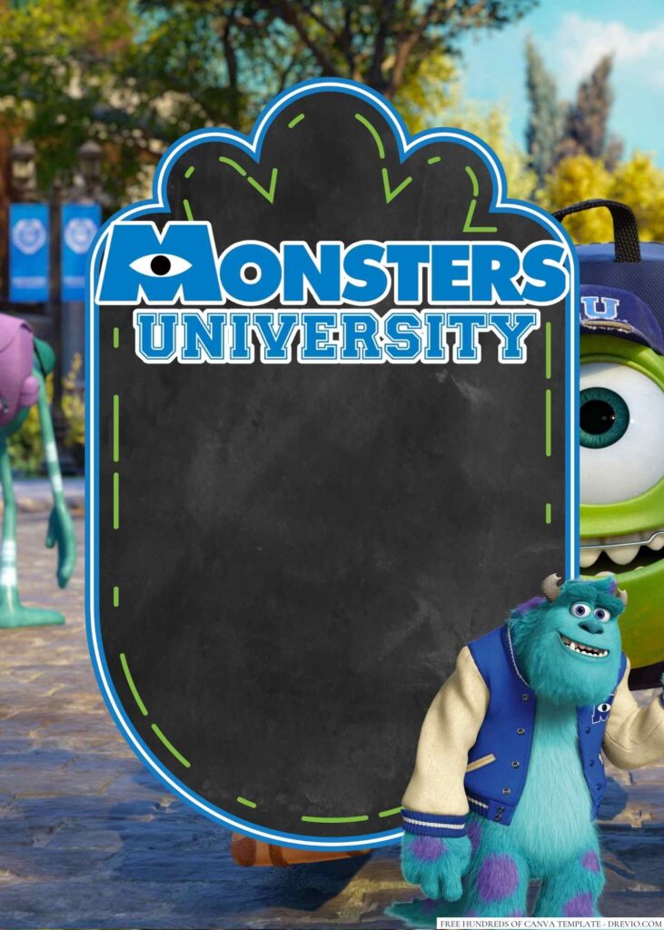 Invitation Template of 16+ Monsters University Canva Birthday Invitation Templates 2