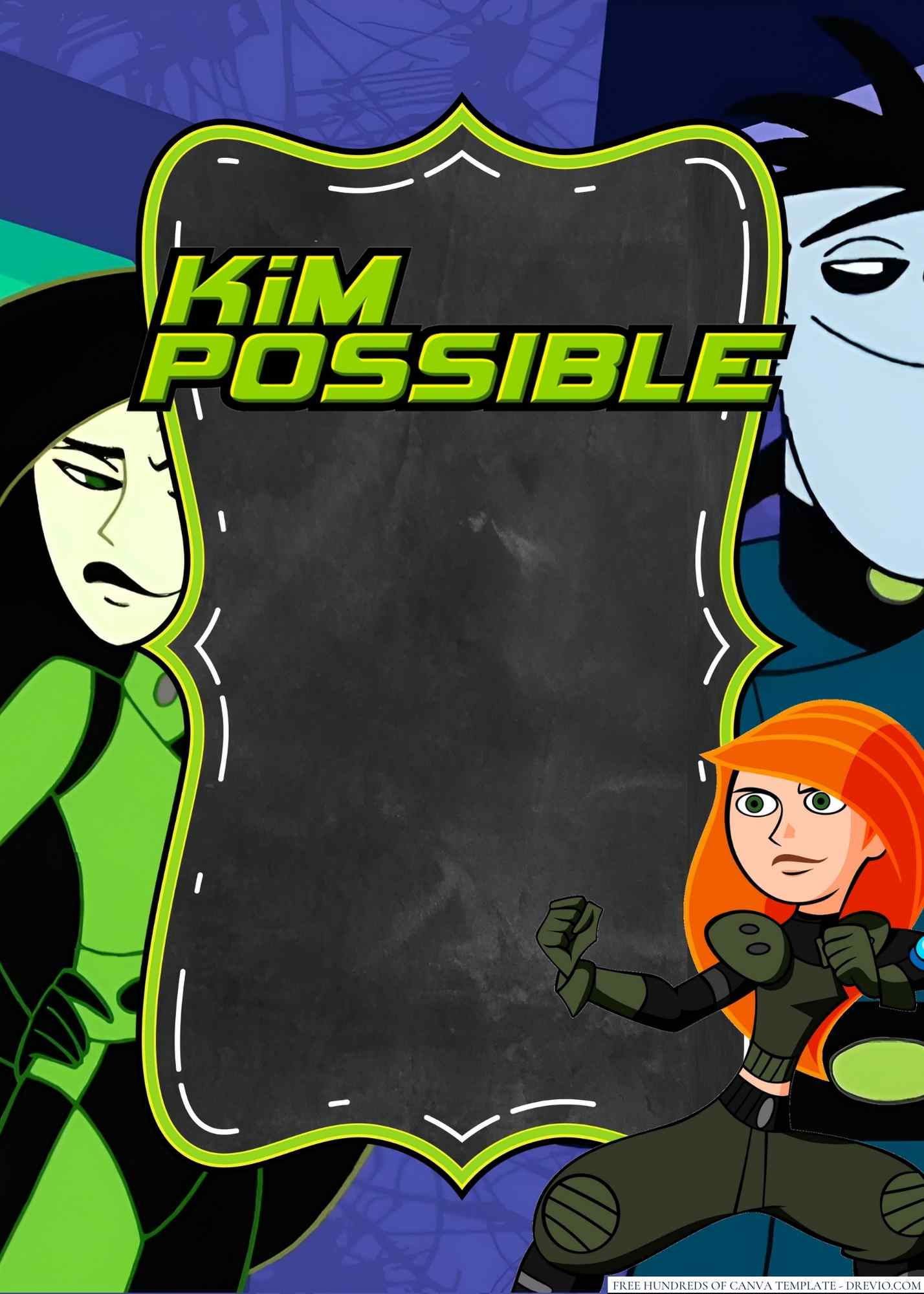 Kim Possible A Sitch In Time Canva Birthday Invitation Templates Download Hundreds FREE