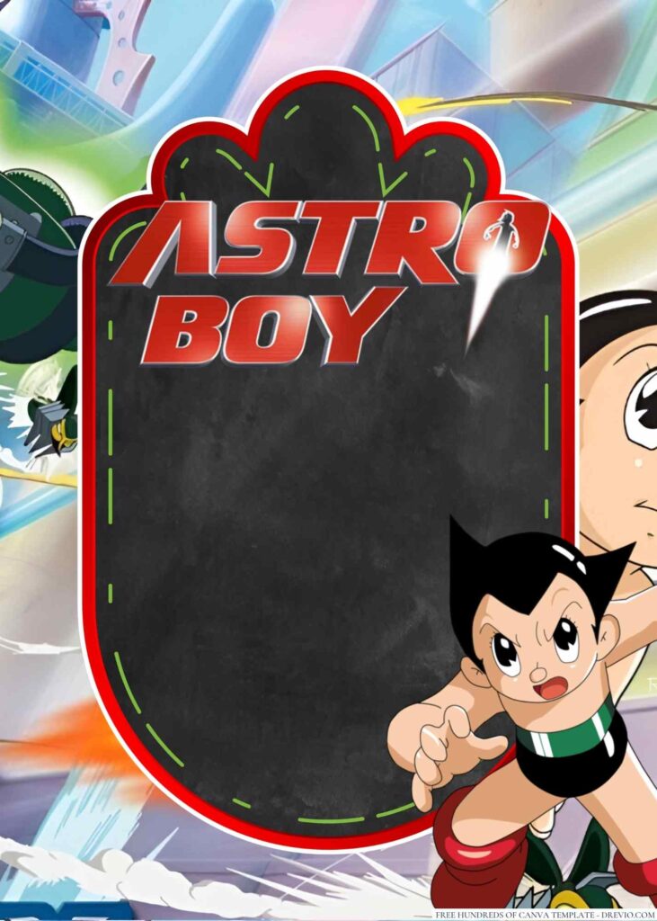 Invitation Template of 20+ Astro Boy Canva Birthday Invitation Templates 1