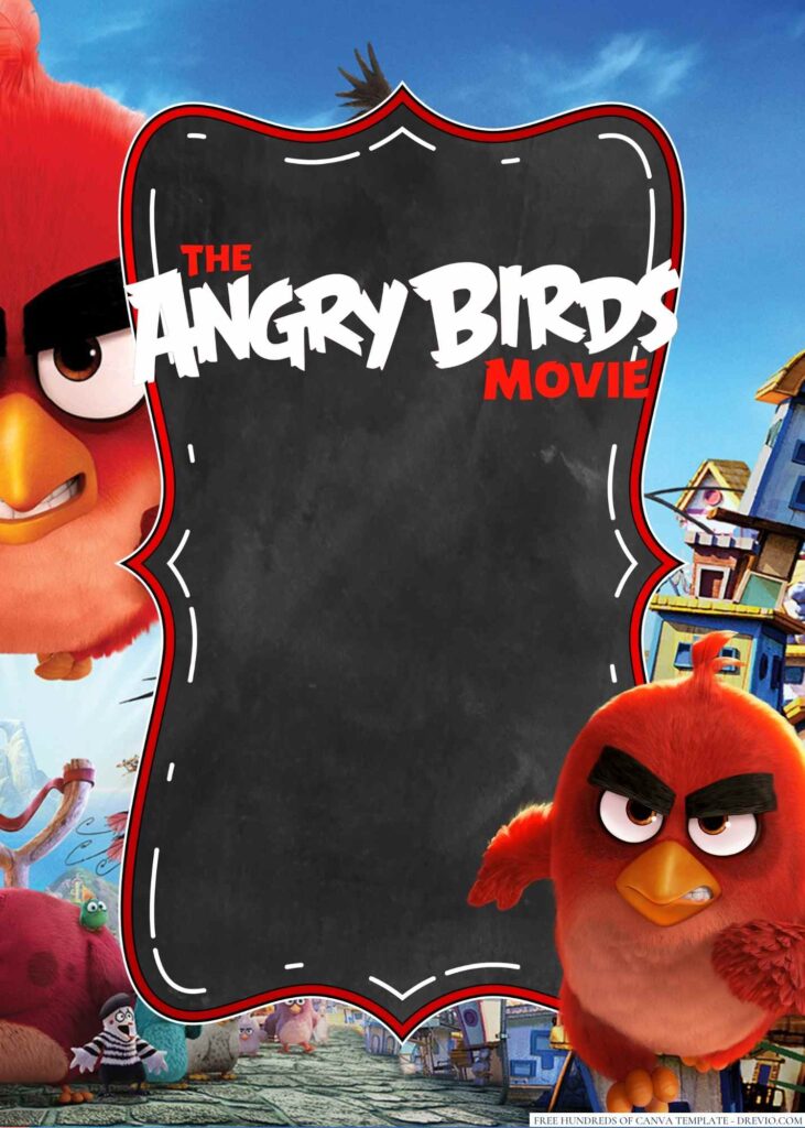 Invitation Template of 20+ The Angry Birds Movie Canva Birthday Invitation Templates 2