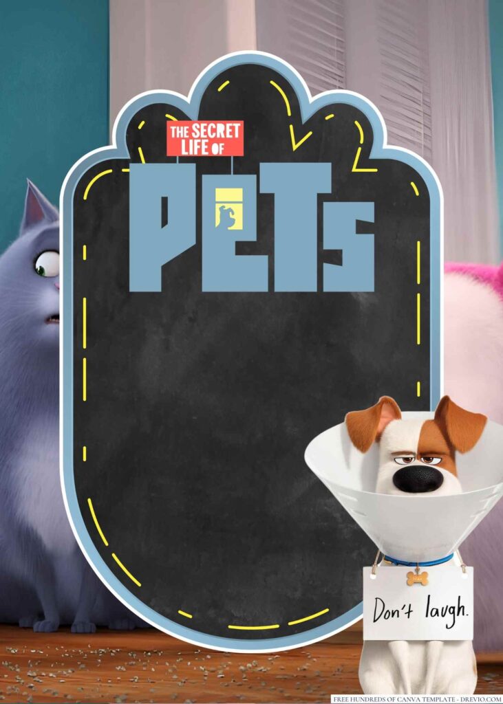 Invitation Template of 20+ The Secret Life Of Pets Canva Birthday Invitation Templates 2