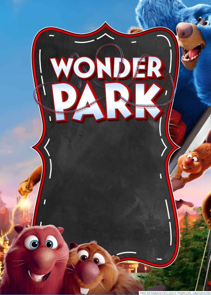 Invitation Template of 20+ Wonder Park Canva Birthday Invitation Templates 2