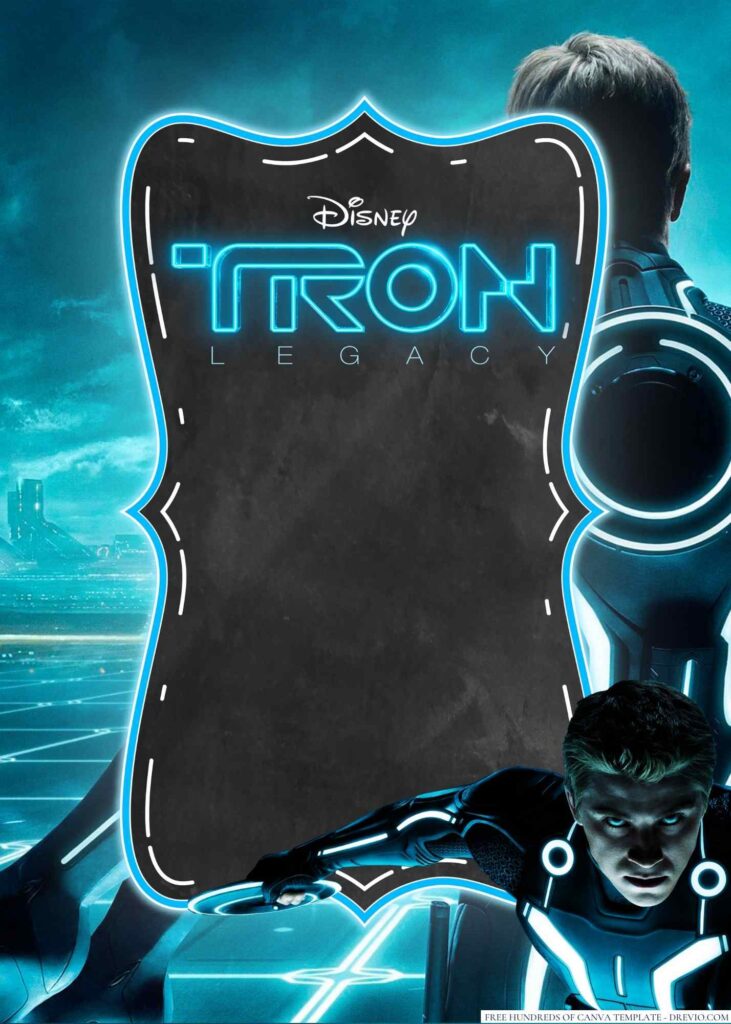 Invitation Template of 22+ Tron Legacy Canva Birthday Invitation Templates 2