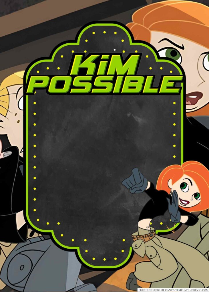 Invitation Template of 22+ Kim Possible Canva Birthday Invitation Templates 2