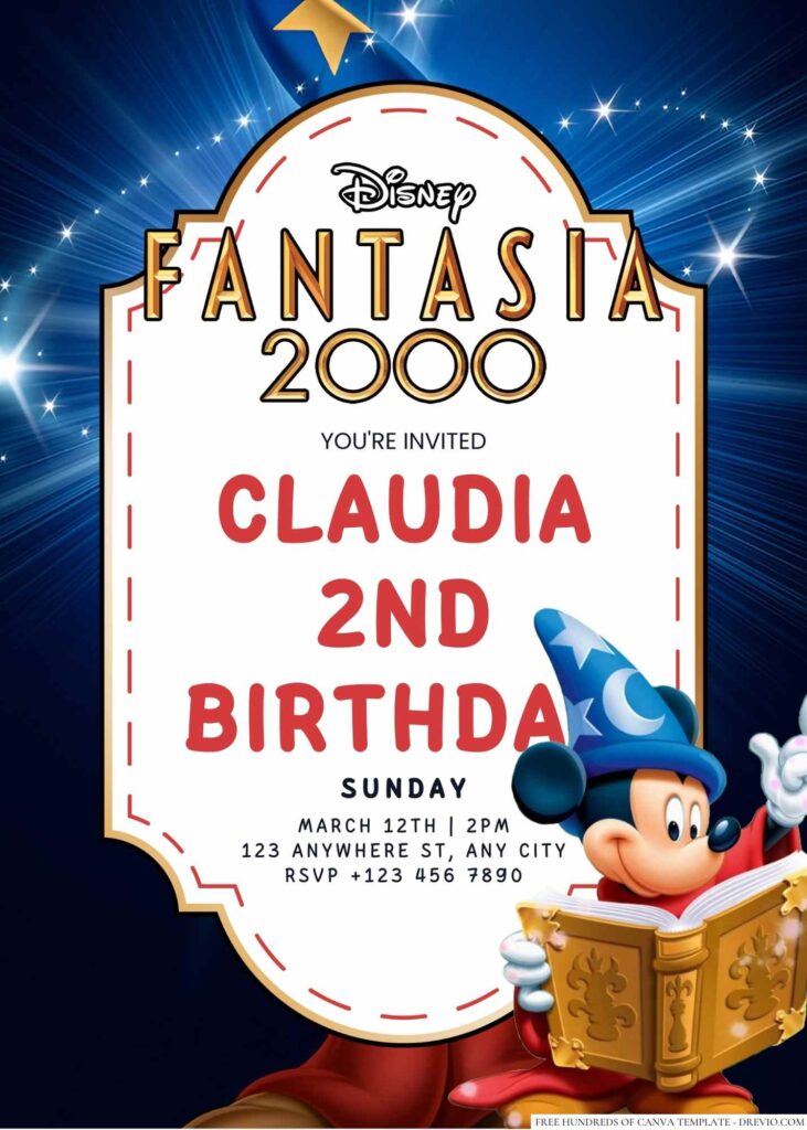 Fantasia Birthday Invitation