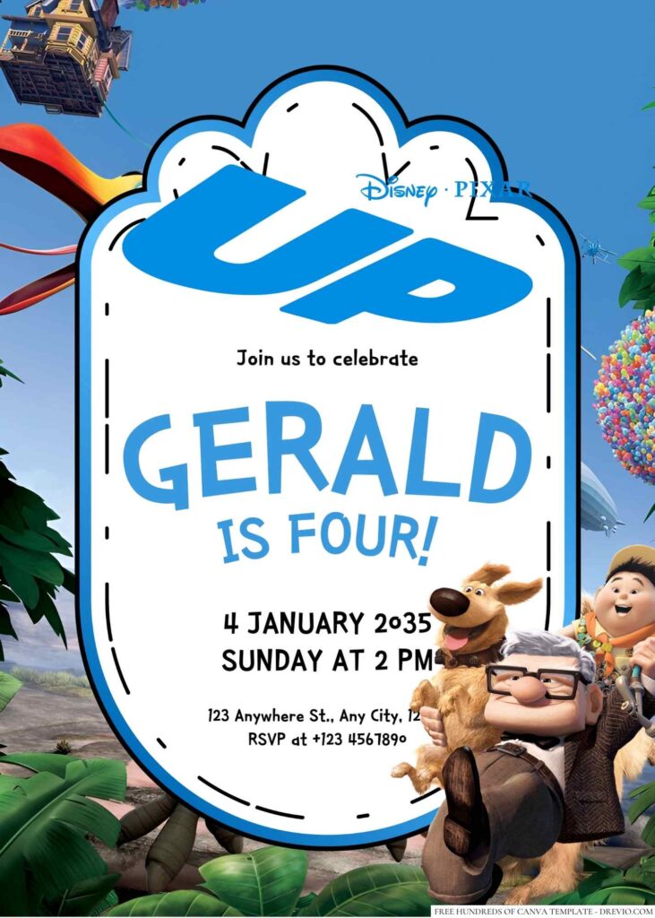 Disney's Up Birthday Invitation