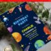 (Free Editable PDF) Adorable Space Themed Kids Birthday Invitation Templates