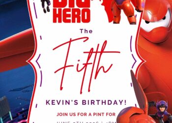 Big Hero 6 Birthday Invitation