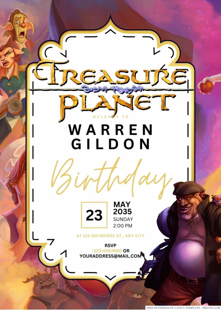 Treasure Planet Birthday Invitation
