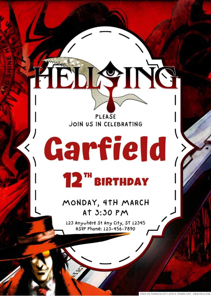 Hellsing Birthday Invitation