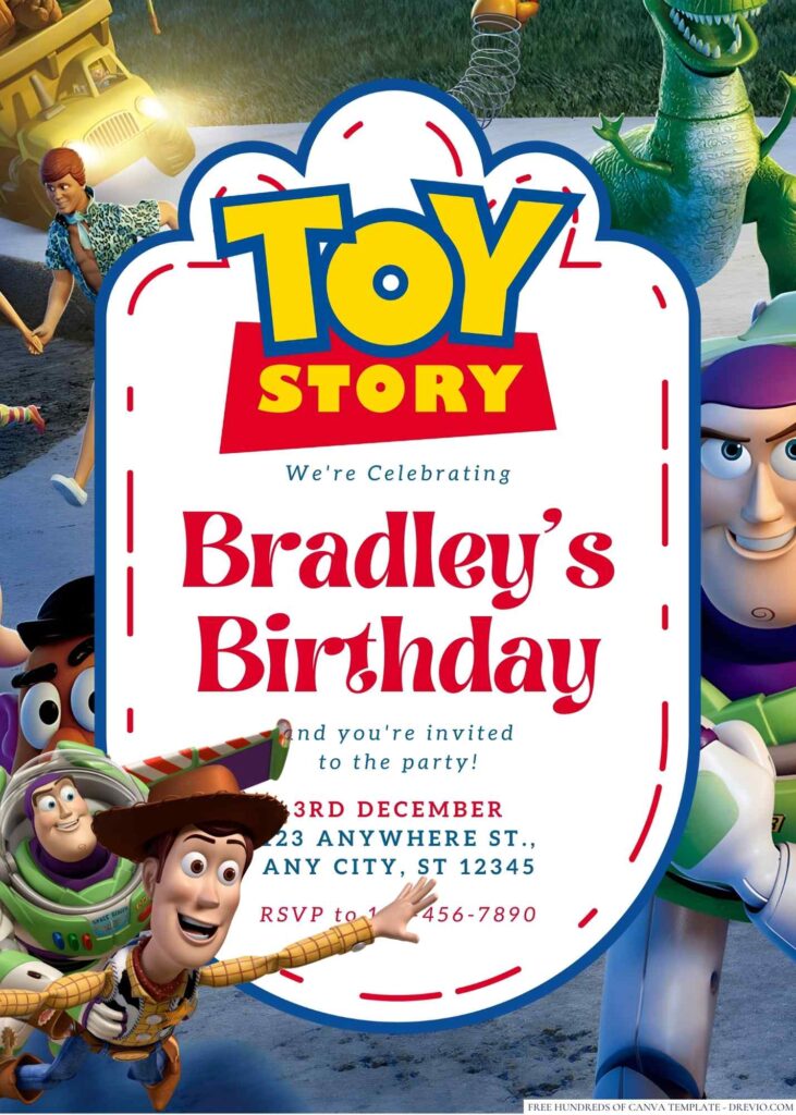 Toy Story Birthday Invitation