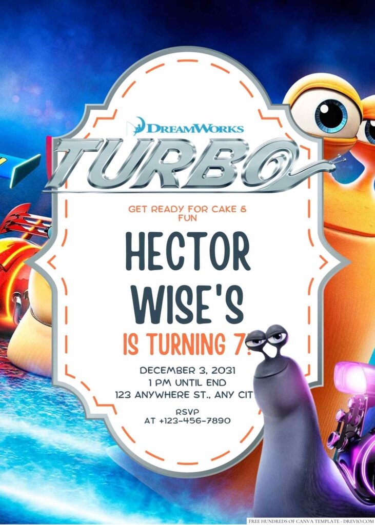 Turbo Birthday Invitation