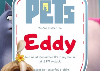 The Secret Life Of Pets Birthday Invitation