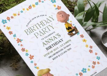 (Free Editable PDF) Snoopy And Lucy Birthday Invitation Templates