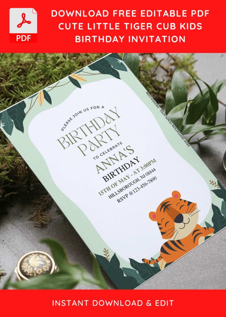 Invitation Template of (Free Editable PDF) Little Cub Birthday Invitation Templates 7