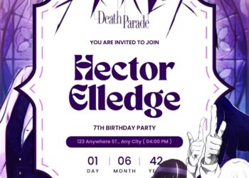 Death Parade Birthday Invitation