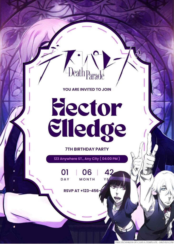 Death Parade Birthday Invitation