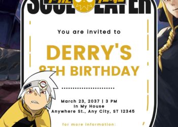Soul Eater Birthday Invitation