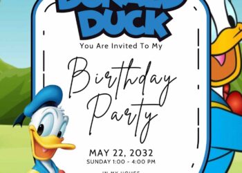 Donald Duck Birthday Invitation