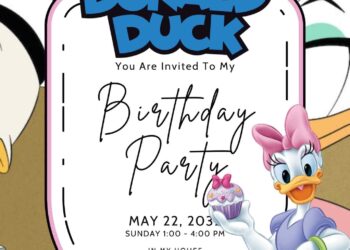 Daisy Duck Birthday Invitation