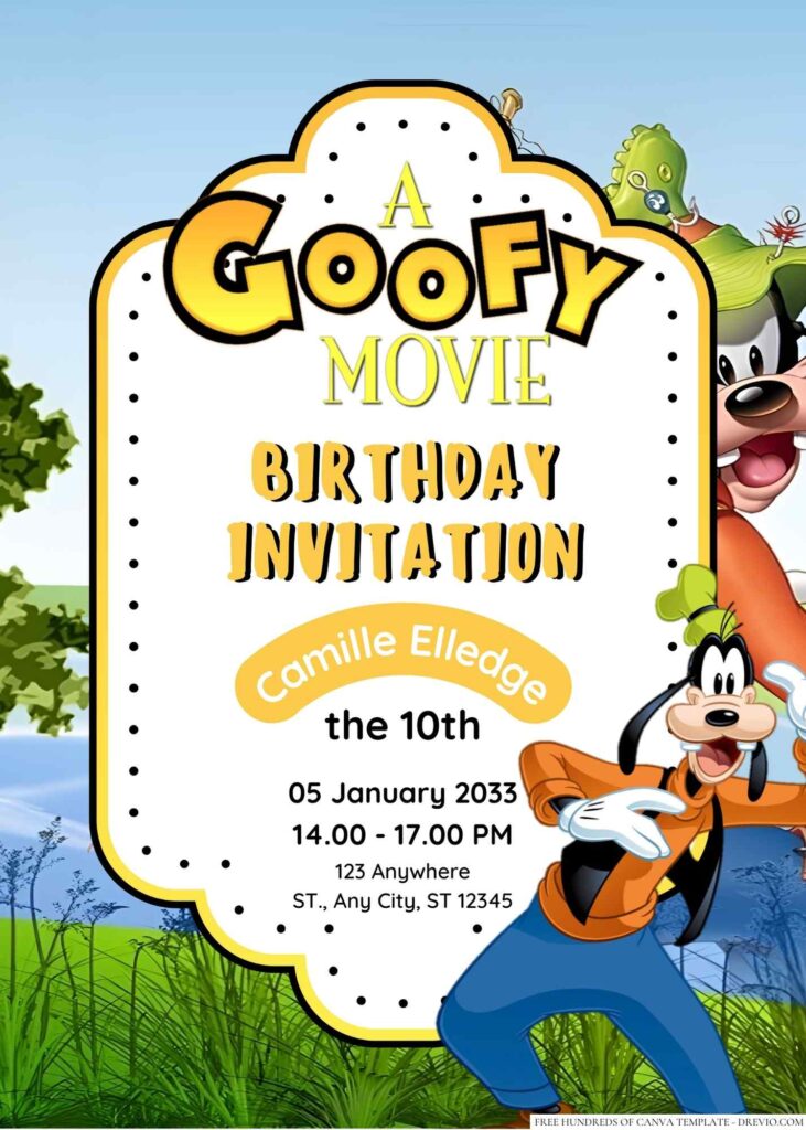 Goofy Birthday Invitation