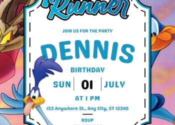 Road Runner Birthday Invitation