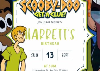 Shaggy Birthday Invitation