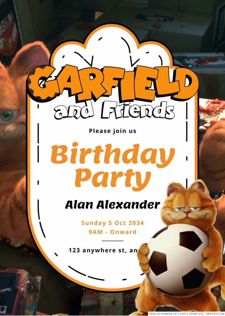 Garfield Birthday Invitation