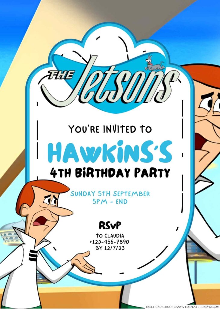 George Jetson Birthday Invitation