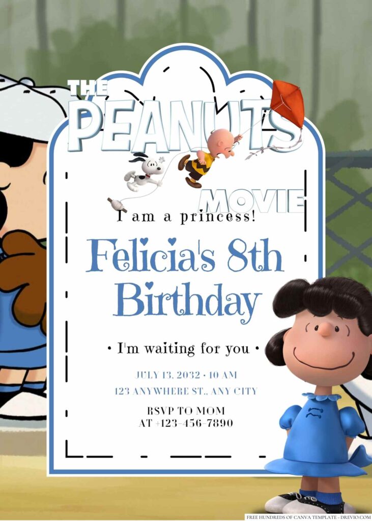 Lucy van Pelt Birthday Invitation