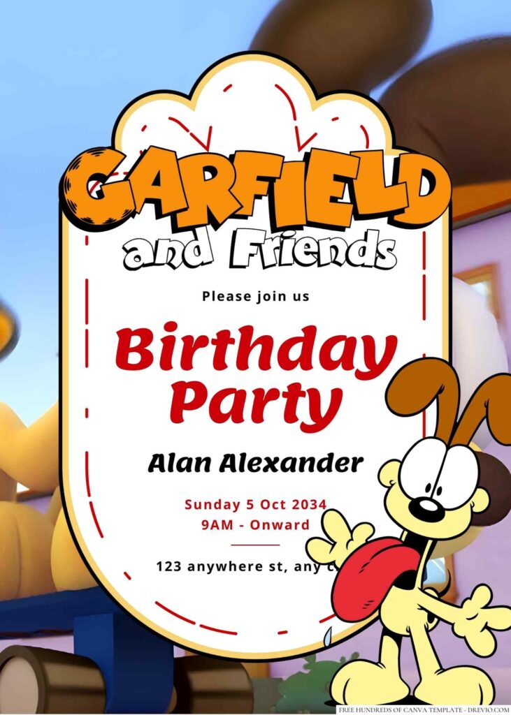 Odie Birthday Invitation