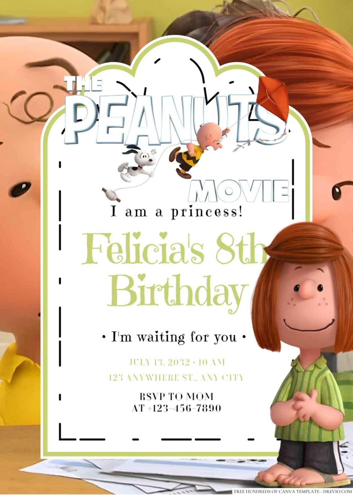 Peppermint Patty Birthday Invitation | Download Hundreds FREE PRINTABLE ...