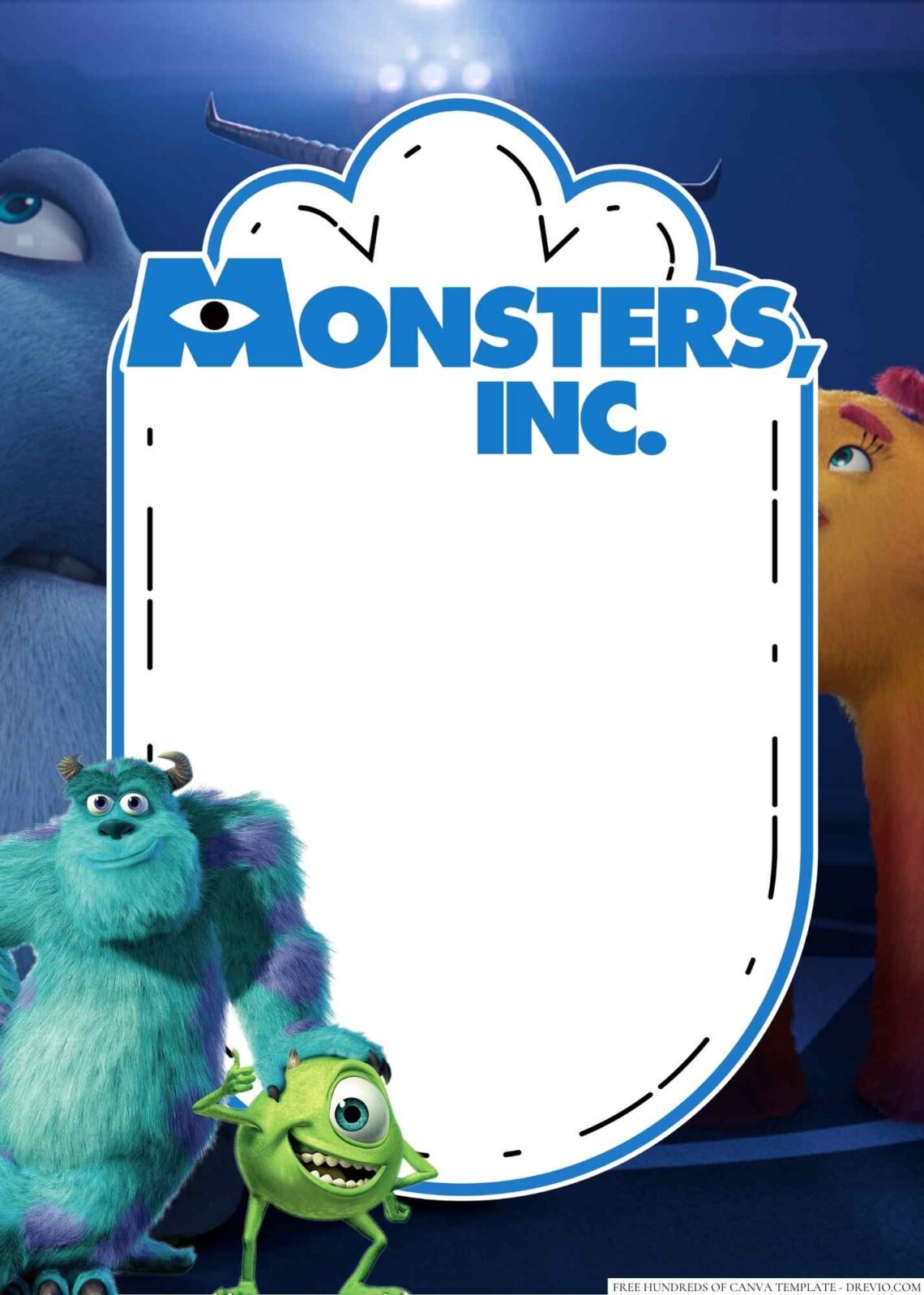 16+ Monsters, Inc. Canva Birthday Invitation Templates | Download ...