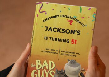 (Free Editable PDF) The Bad Guys Birthday Invitation Templates