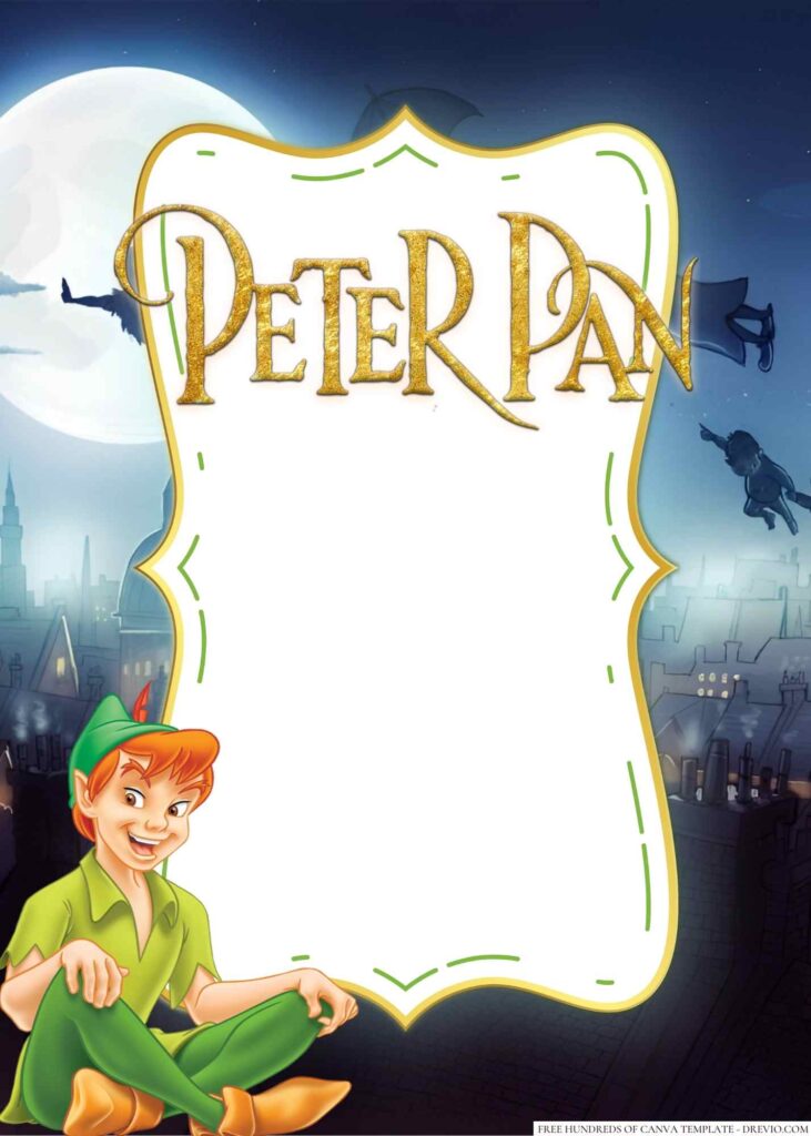 Invitation Template of 20+ Peter Pan Canva Birthday Invitation Templates 3