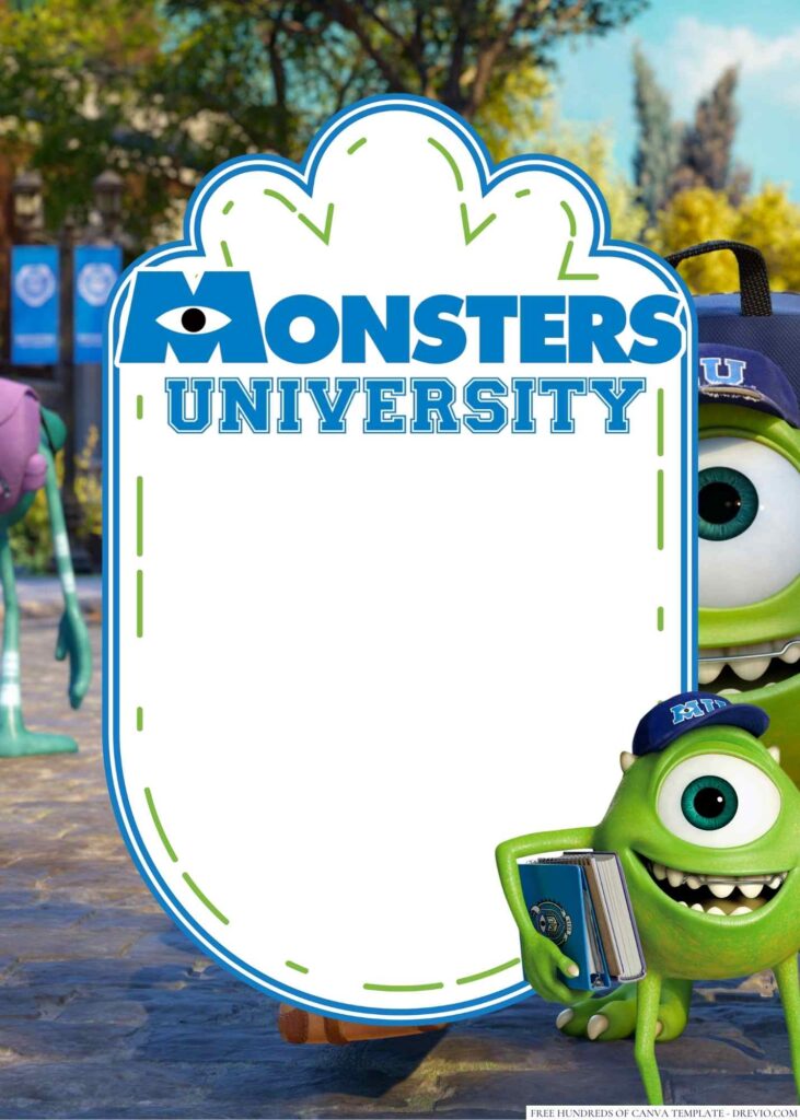 Invitation Template of 16+ Monsters University Canva Birthday Invitation Templates 3