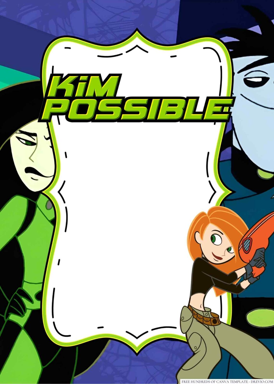 Kim Possible A Sitch In Time Canva Birthday Invitation Templates Download Hundreds FREE