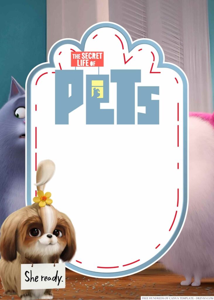 Invitation Template of 20+ The Secret Life Of Pets Canva Birthday Invitation Templates 3